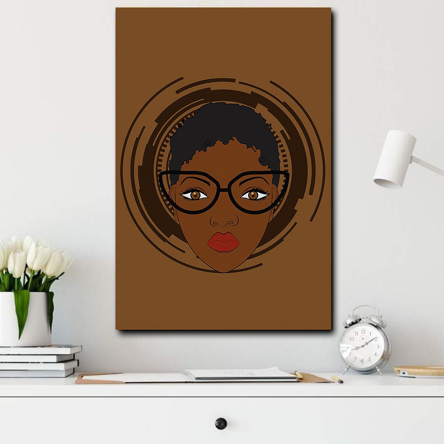 Afro Art Print Canvas African American Art African Inspired Home Decor