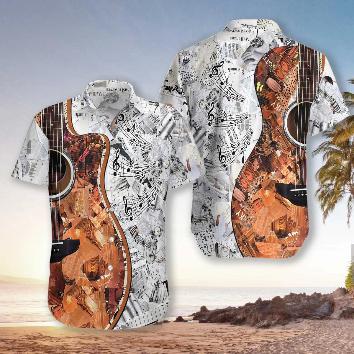 Play With Music Guitar Hawaii Shirt For Men Women Ha22254