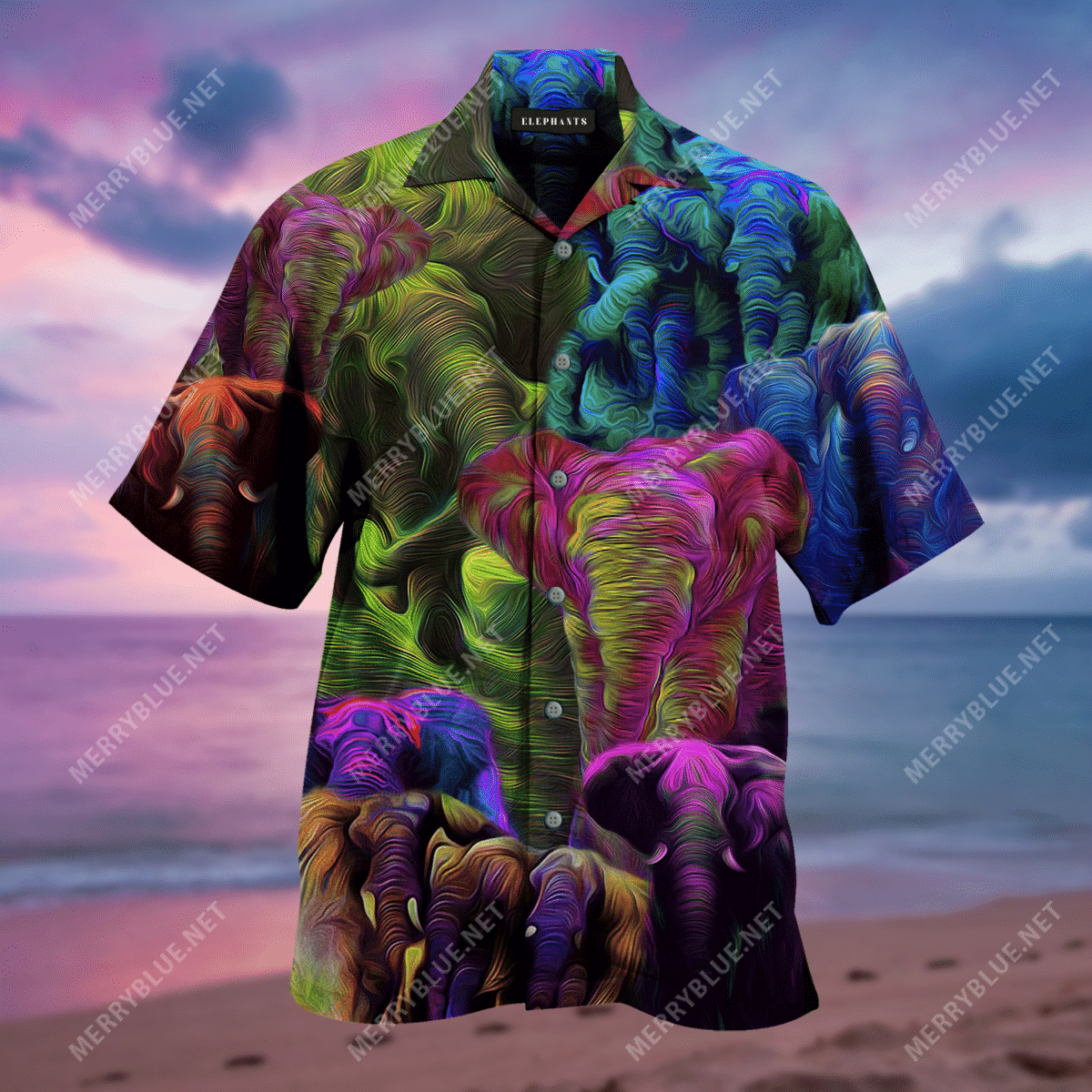 Beach Shirt Order Colorful Elephant Hawaiian Unisex Shirt