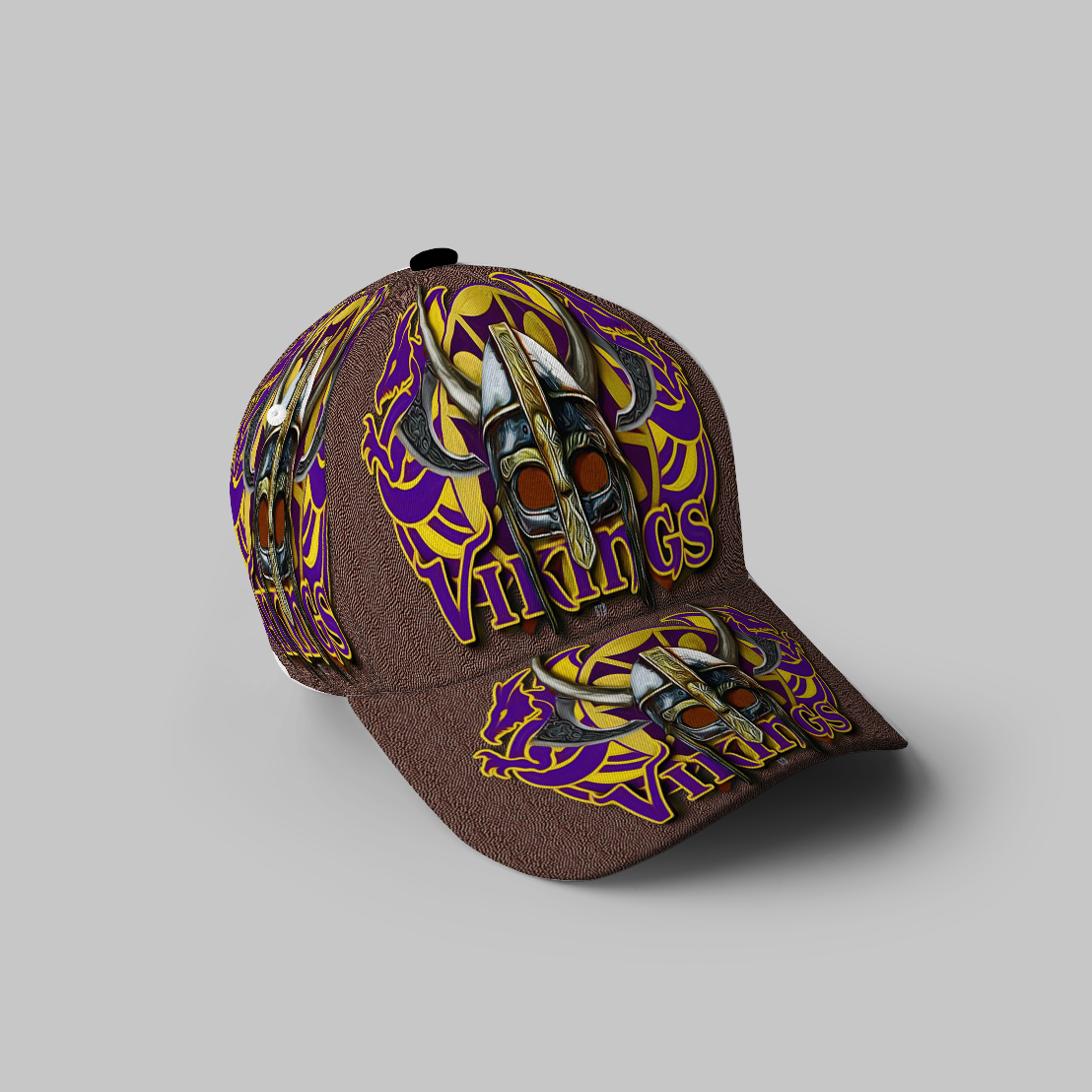 Minnesota Vikings Emblem V4 3D Printing Baseball Cap Classic Hat