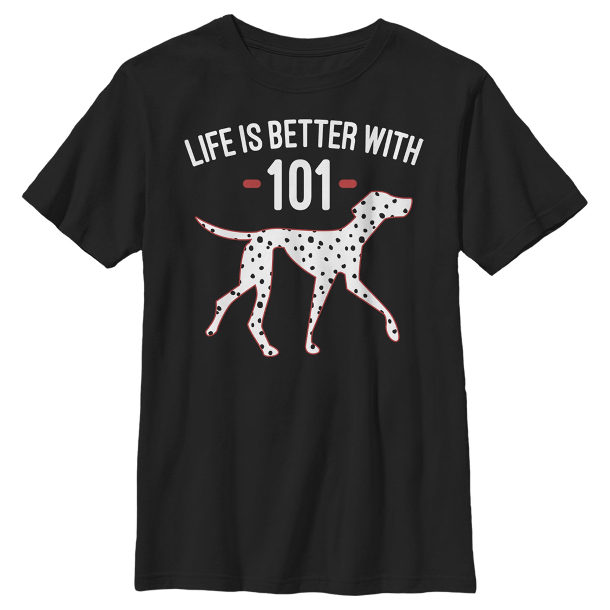 Boy’S One Hundred And One Dalmatians Life Is Better With Dogs T-Shirt