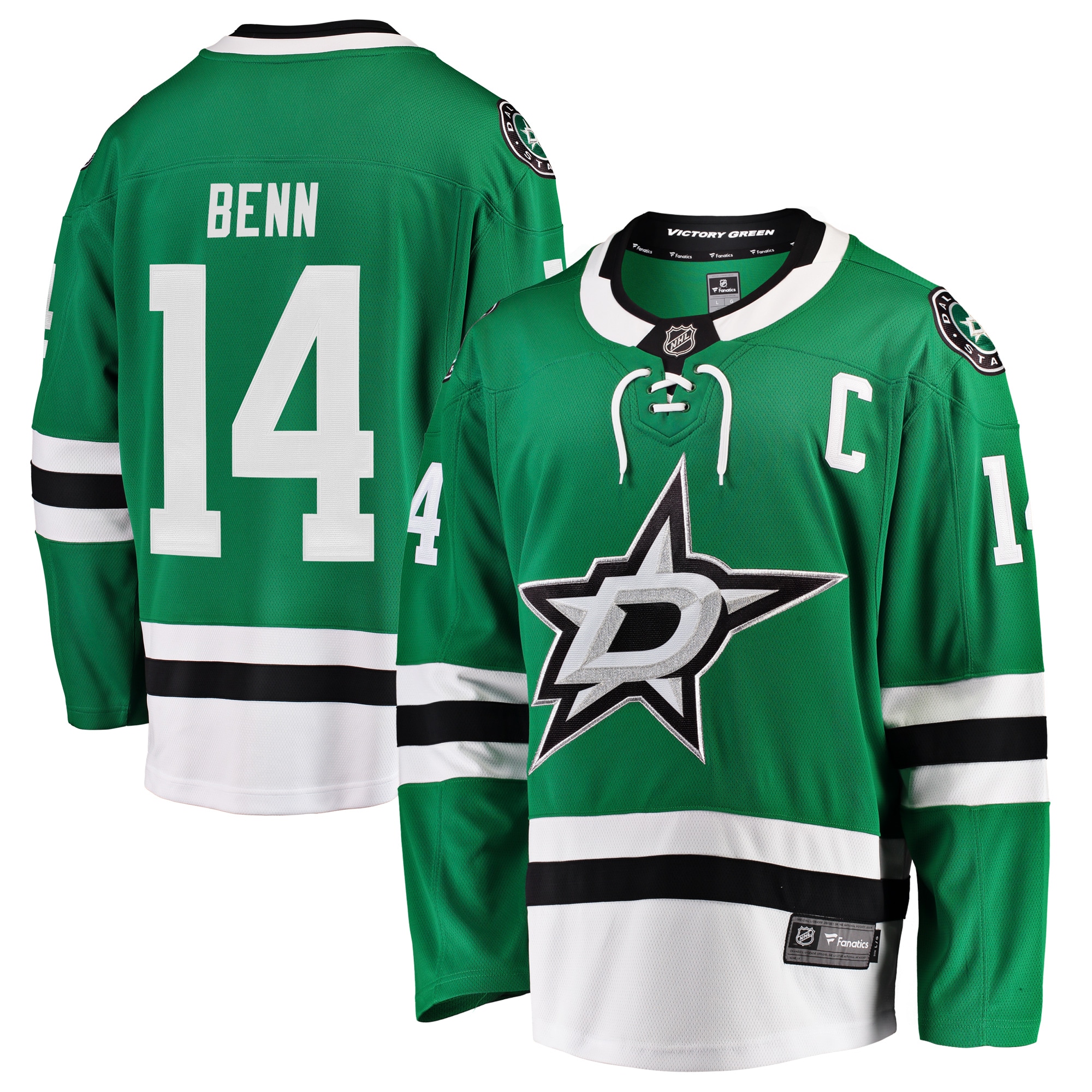 Jamie Benn Dallas Stars Branded Breakaway Player Jersey – Green