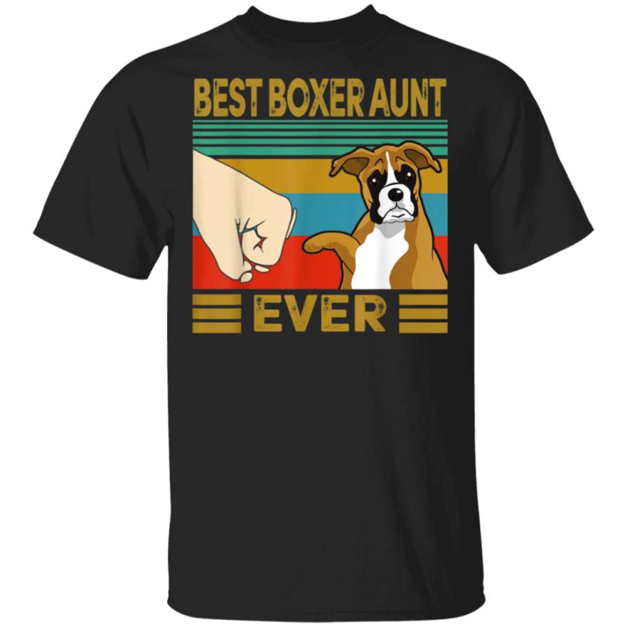 Vintage Best Dog Boxer Aunt Ever Bump Funny Gifts For Woman Tshirt