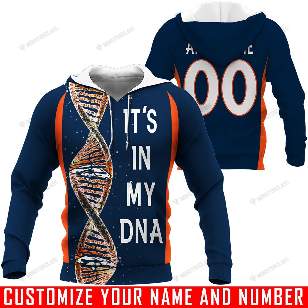 Denver Broncos – It’s In My DNA – CUSTOMIZE NAME AND NUMBER – HOT SALE 3D PRINTED – NOT IN STORE