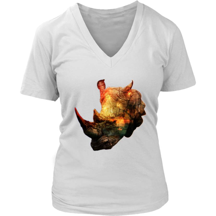 Rhinoceros Women T-Shirt – Animal Face T-Shirt