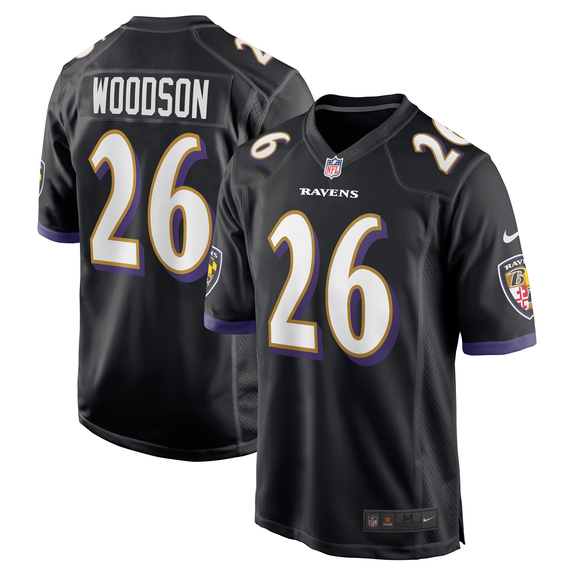 Rod Woodson Baltimore Ravens Retired Player Jersey – Black