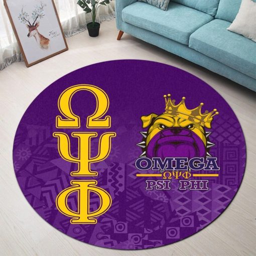 Omega Psi Phi Round Rug – Fraternity Black Roots Round Rug