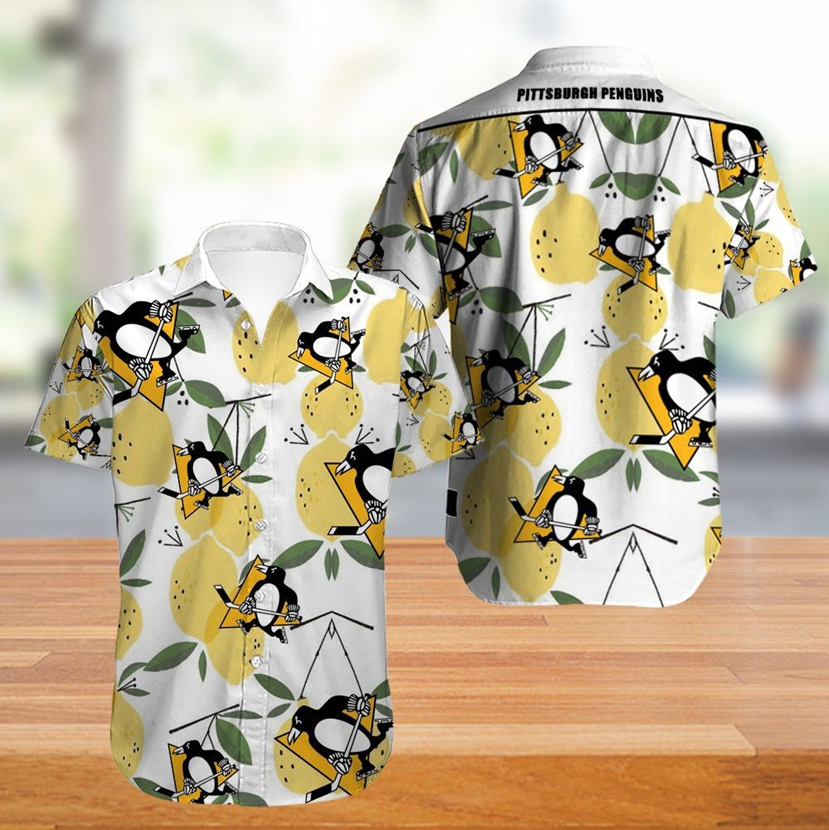 Pittsburgh Penguins Hawaii Shirt Lemon Button Up Ha97860