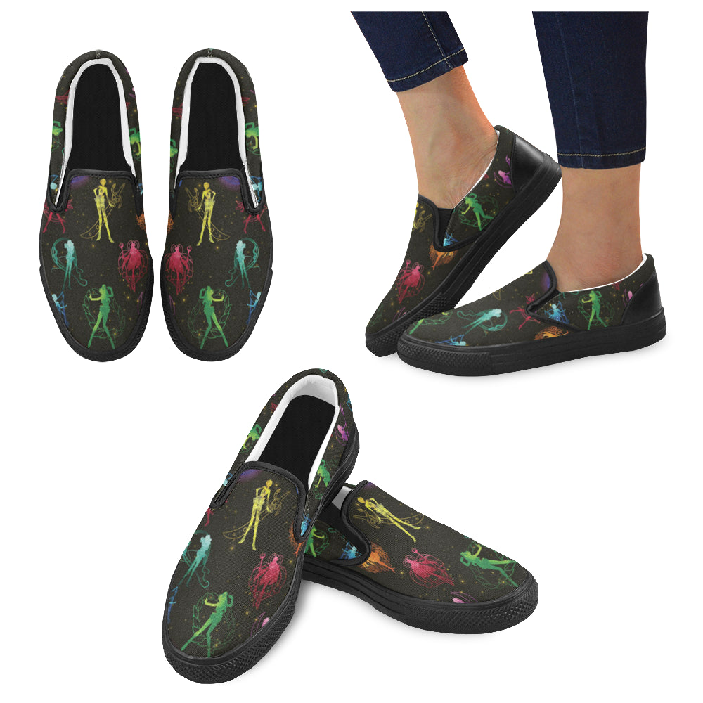 All Sailor Soldiers Black Women’s Slip-on Canvas Shoes