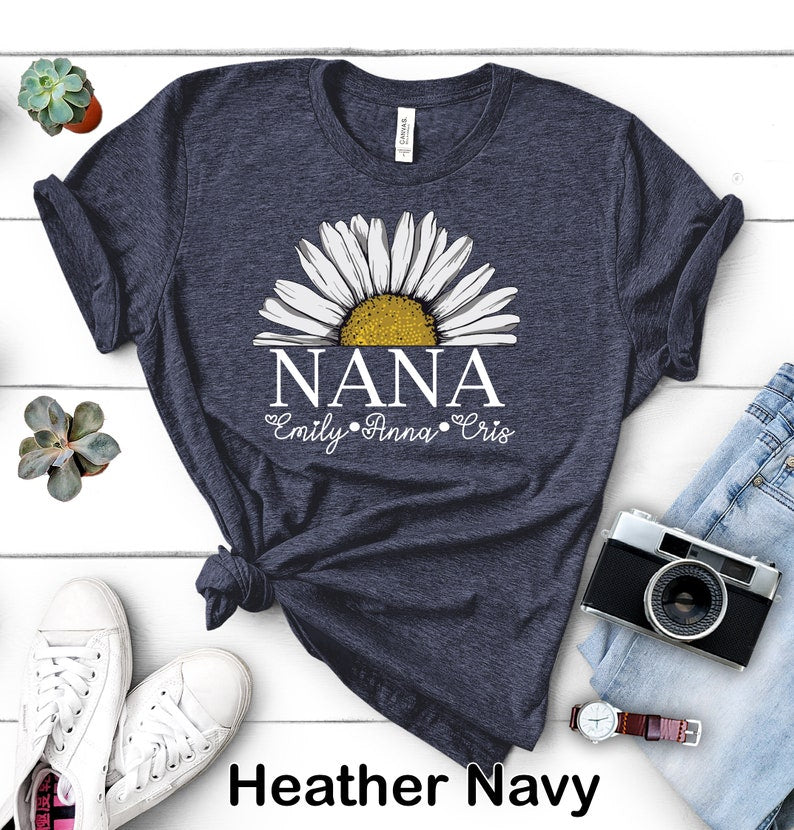 Nana Daisy Personalized Name Shirt, Daisy Nana Shirt With Grandkid’S Name, Custom Nana Shirt, Personalized Nana Shirt – 165985