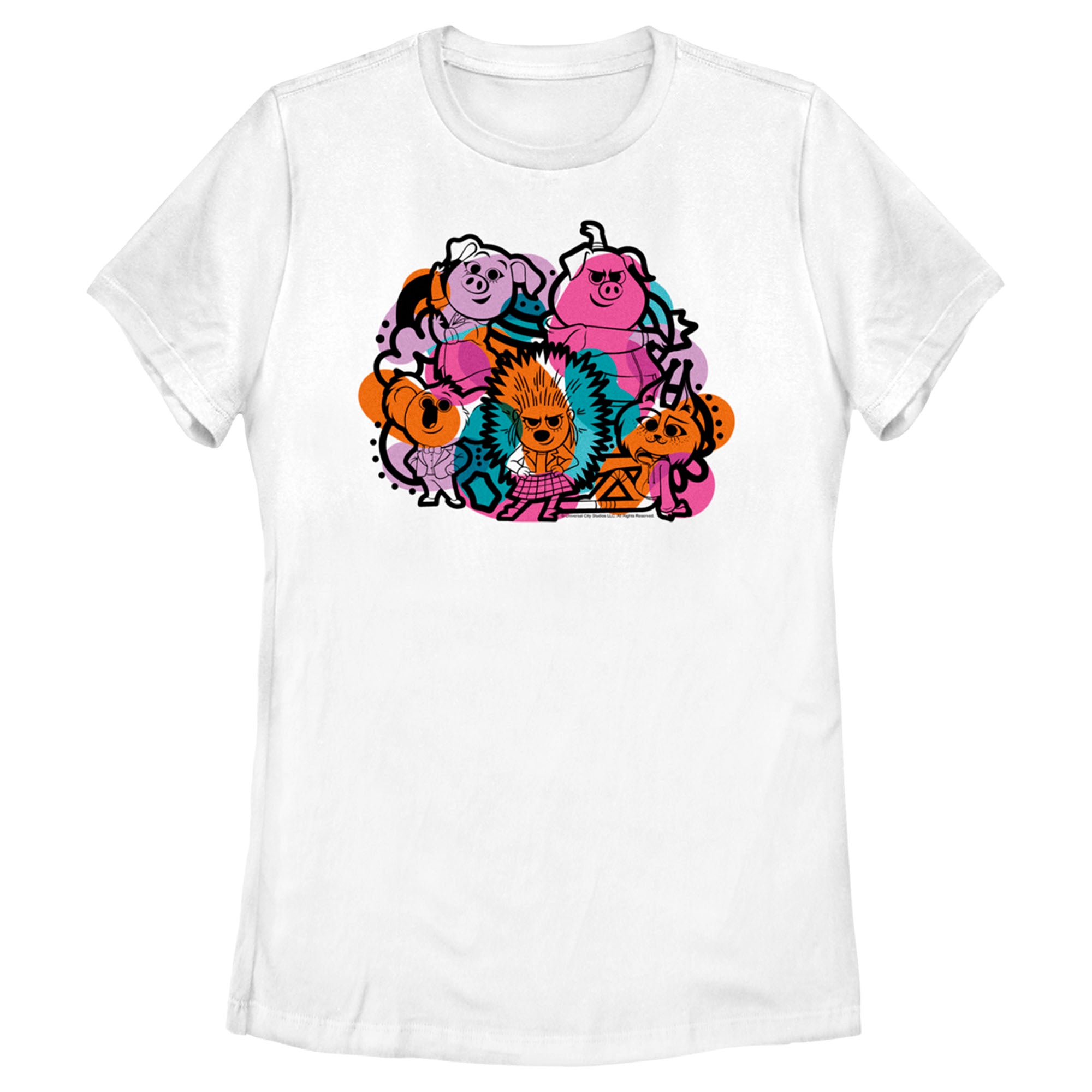 Women’S Sing 2 Cartoon Group Shot T-Shirt