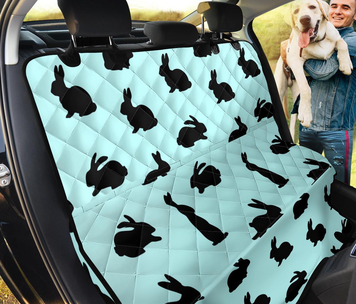 Rabbit Pattern Print Design Rb010 Rear Dog  Seat Cover