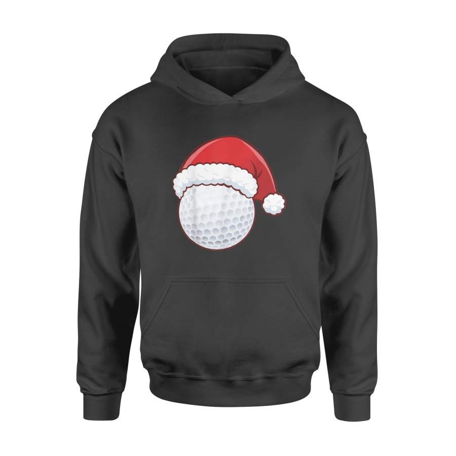Christmas Golf Ball Shirt – Santa Claus Hat Fans Gag Gift – Standard Hoodie