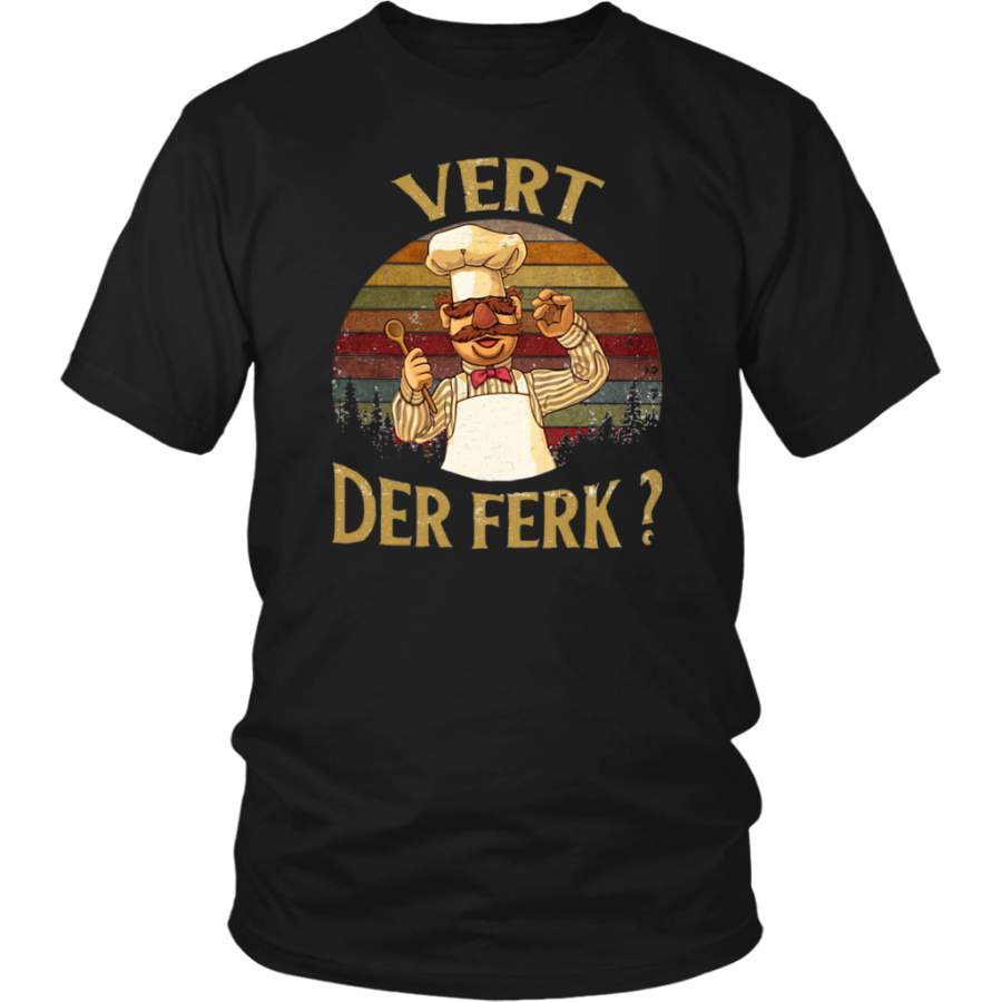 Retro Vintage Vert Der Ferk Swedish Chef shirt