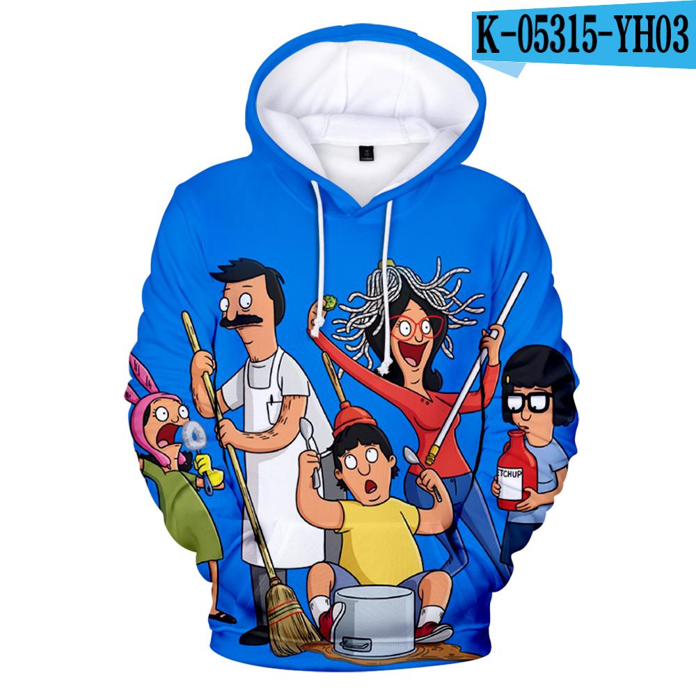 Bob’S Burgers Hoodies – 3D Printed Hooded Pullover
