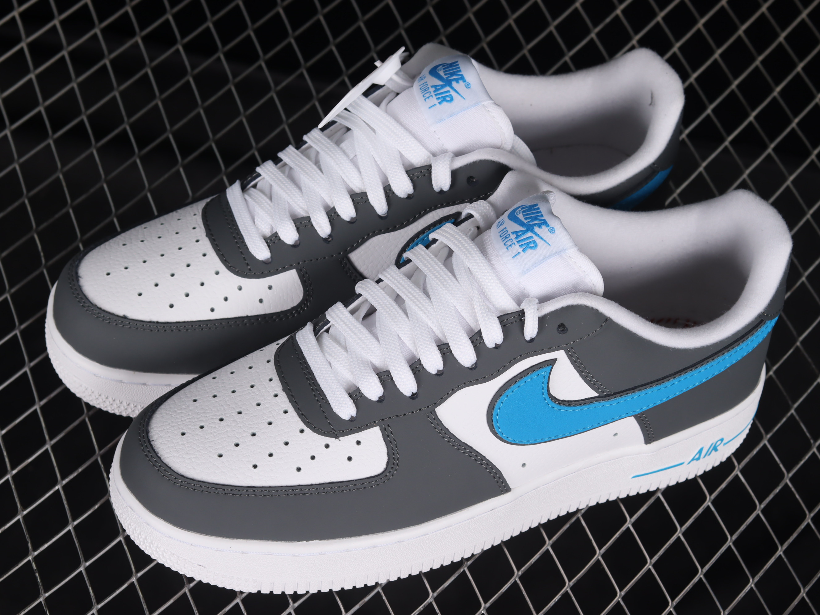 Nike Air Force 1 Low White Grey Blue Shoes Sneakers SNK469262656