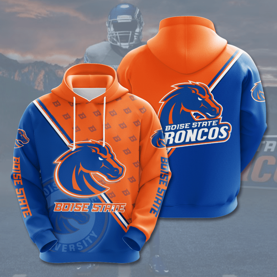 Boise State Broncos Hoodie 3D Zipper Hoodie For Men For Women All Over Printed Hoodie 3D Zipper Hoodie