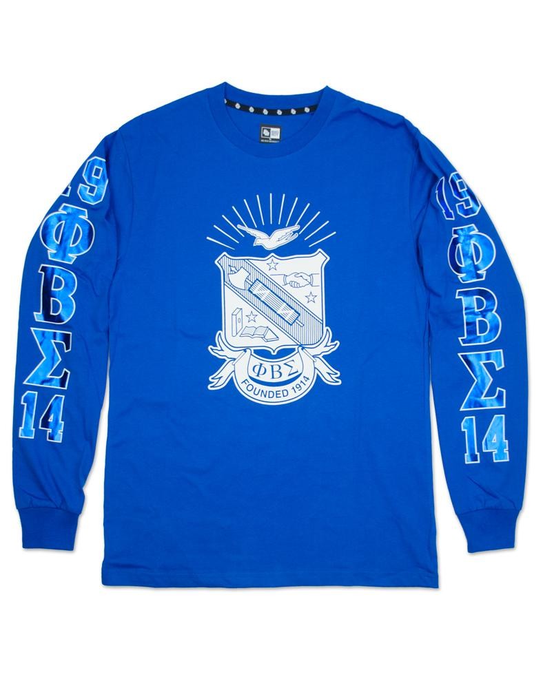 Phi Beta Sigma Rounded Shield-Graphic Sleeves T-Shirt