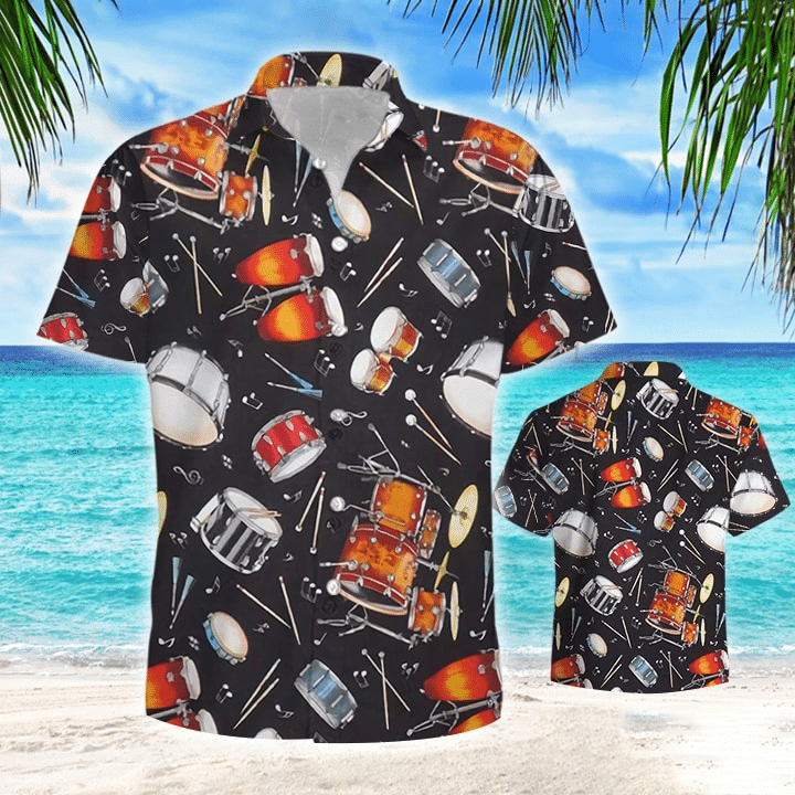 Drum Retro Hawaiian Shirt Ha64336