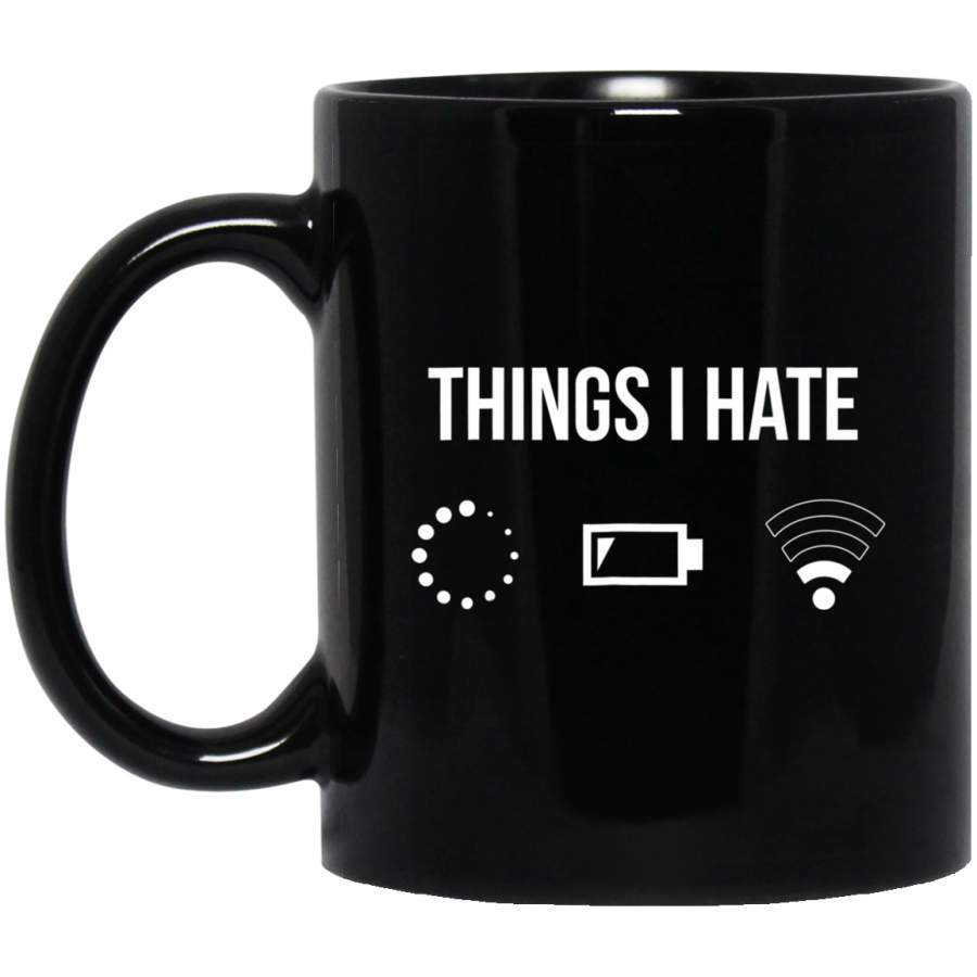 Things I Hate Programmer Gamer Fun Gift Idea 11oz 15oz Black Mug Happy Easter Day Funny Colors Eggs Bunny Ears Peeps Cute