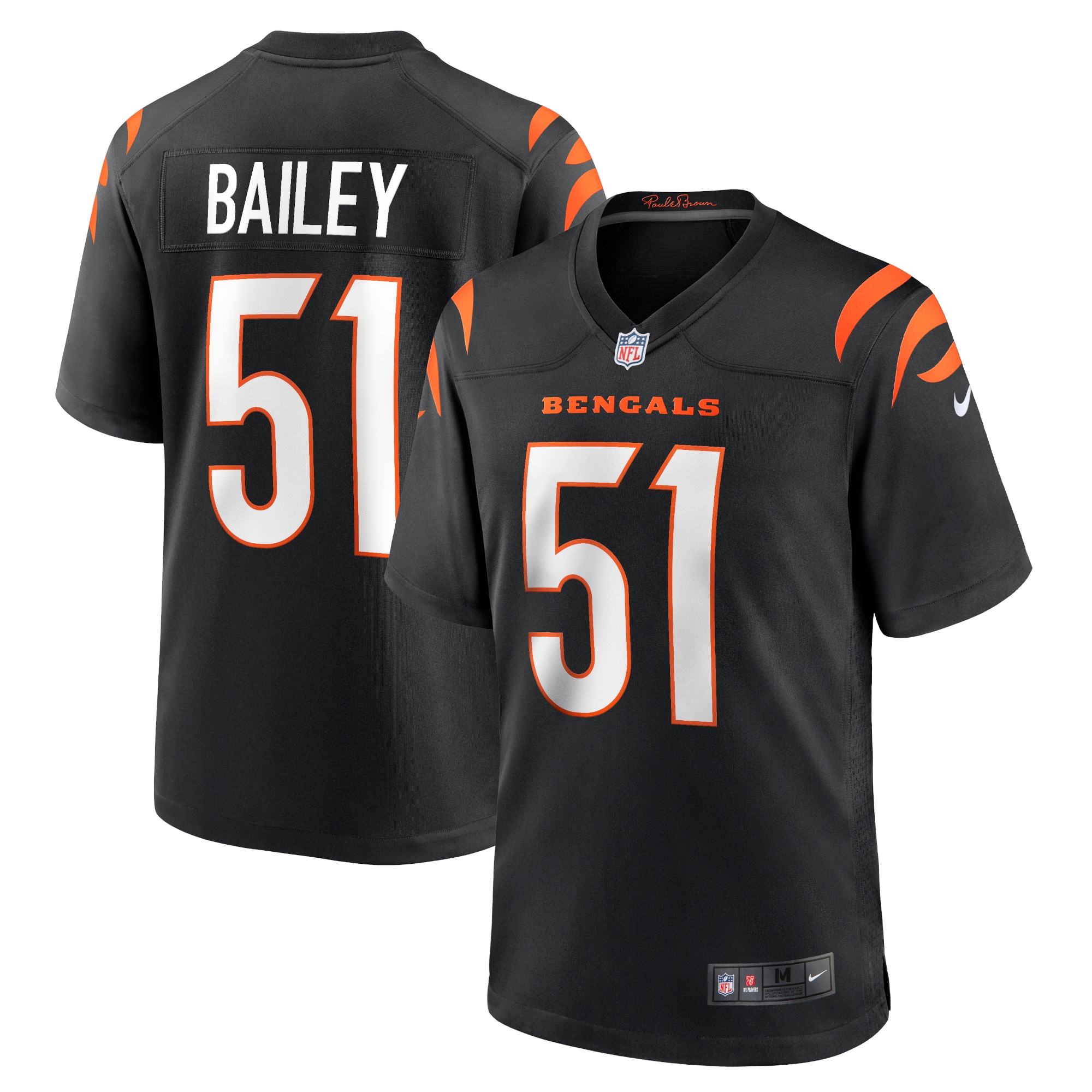 Markus Bailey Cincinnati Bengals Game Jersey – Black