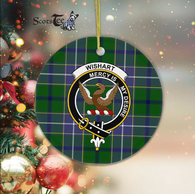 Wishart Scottish Clan Plaid Ornament Gift. Christmas Tree Ornament Wishart Clan Tartan Ornament Great Christmas Ornaments Gift