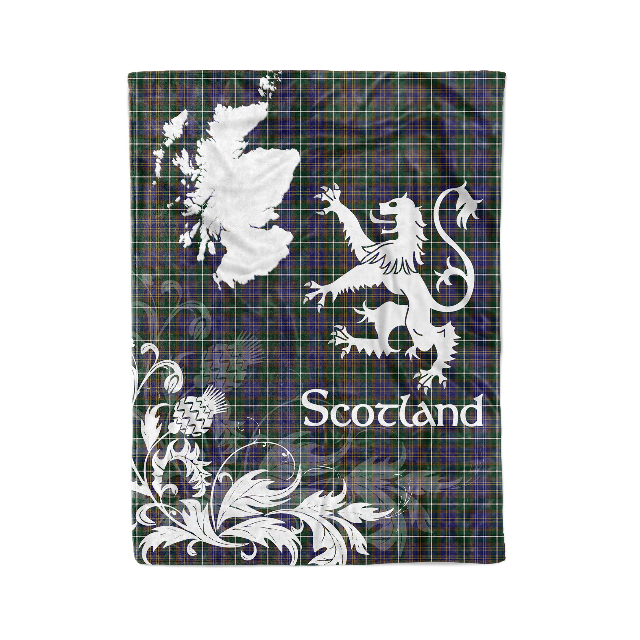 Tartan Plaid Fleece Blanket Tartan Blanket Thistle And Lion Scottish Clan Forbes Of Druinnor Plaid Blanket