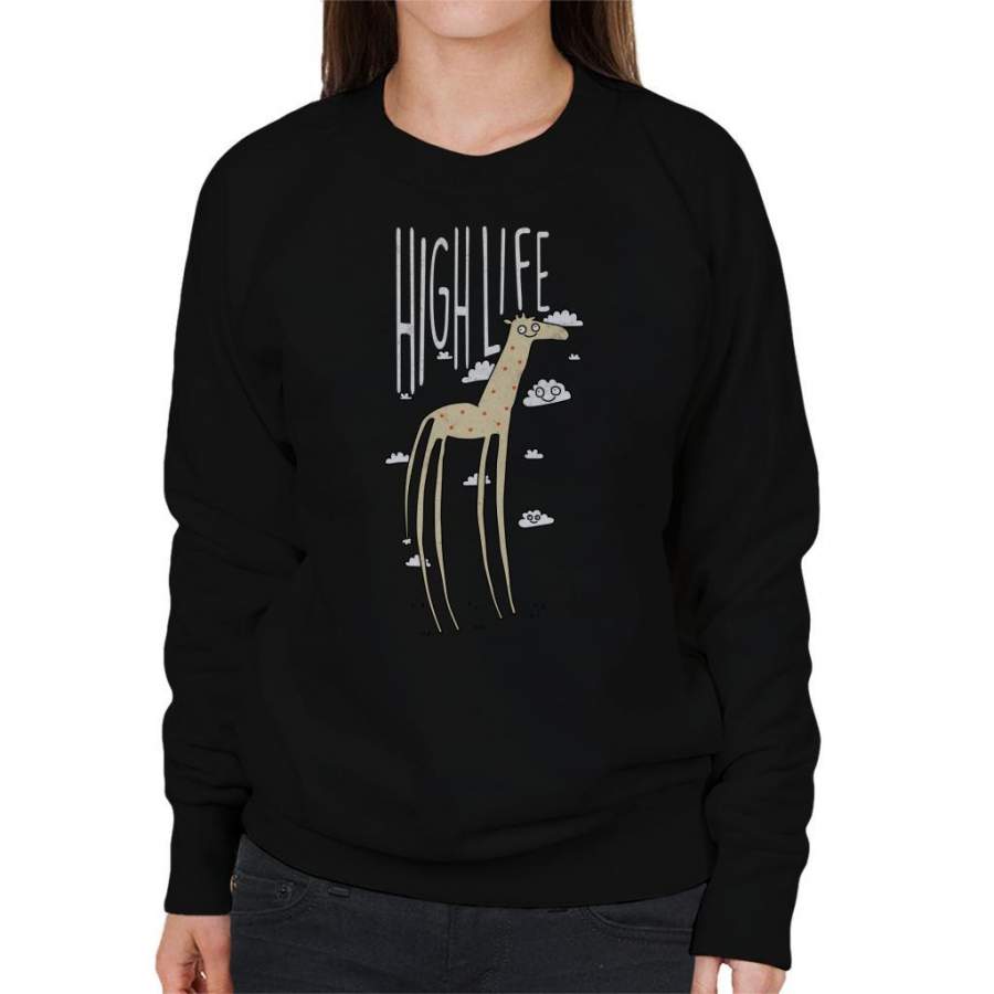 Giraffe Living The High Life Women’s Sweatshirt