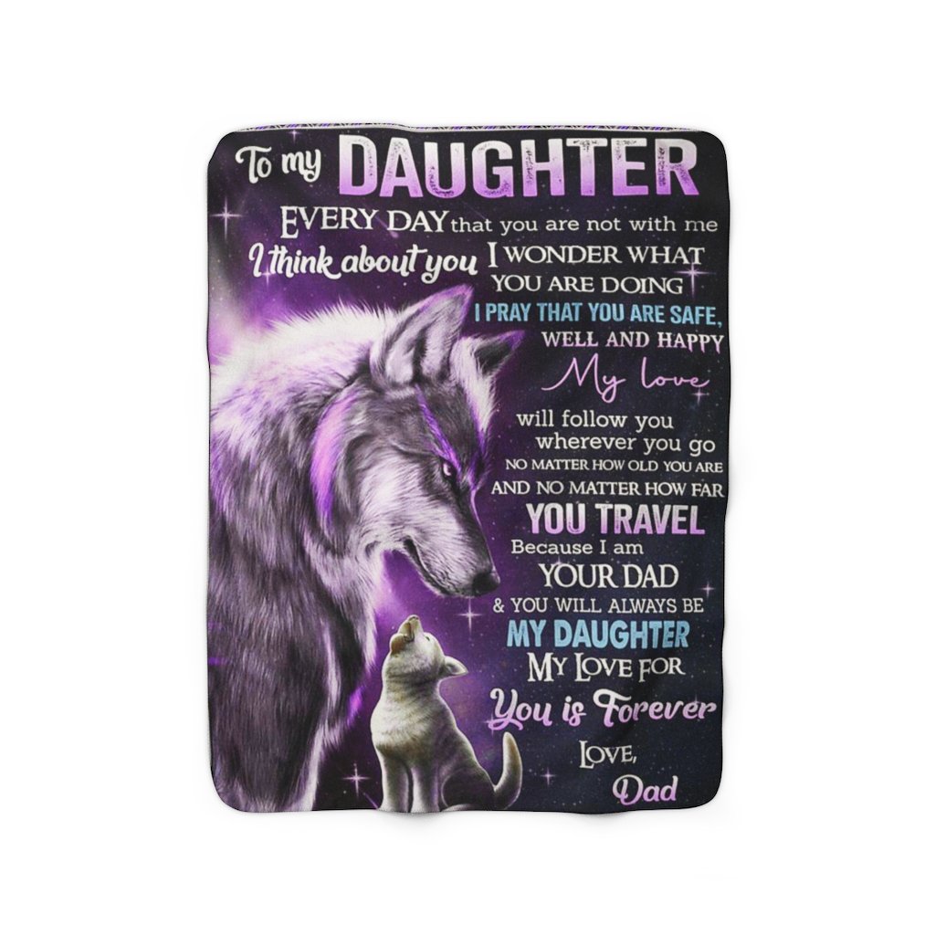 To My Daughter Fleece Fleece Blanket Gift Idea