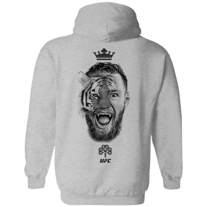 Conor Mcgregor Tiger Face Ufc Back Print Pullover Hoodie