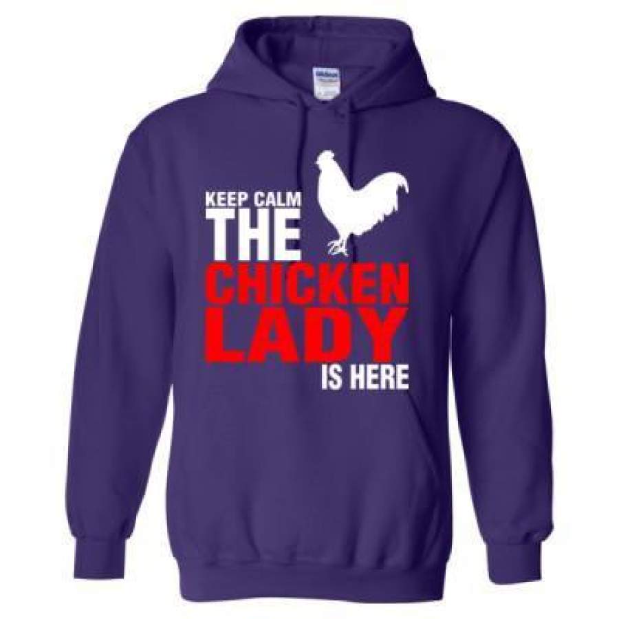 AGR Keep Calm The Chicken Lady Is Here – Heavy Blend™ Hooded Sweatshirt