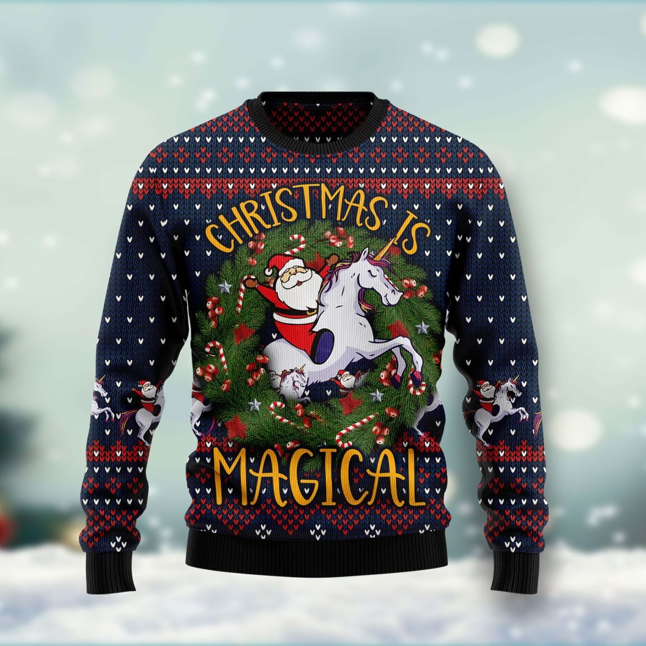 Unicorn Christmas Is Magical Ugly Christmas Sweater | Unisex | Adult | Us1528