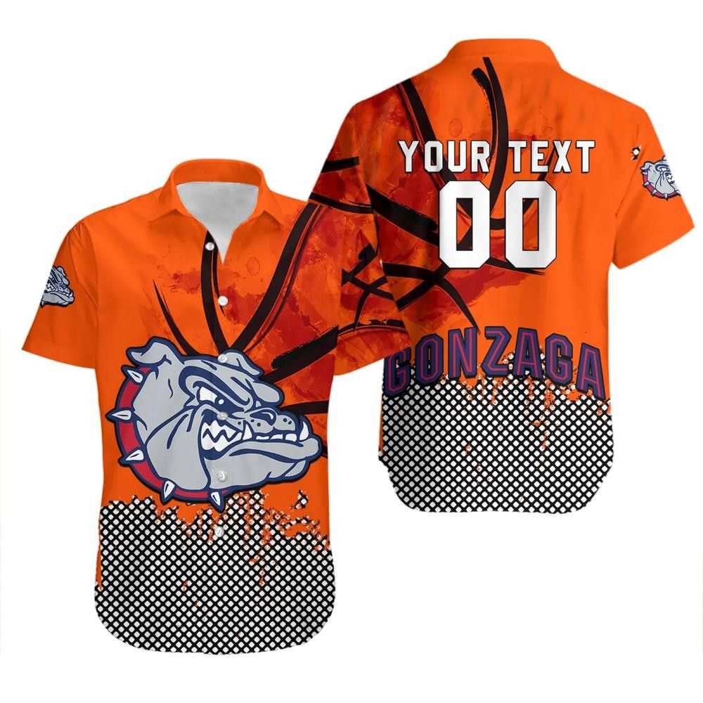 NCCA Gonzaga Bulldogs Custom Text Number Hawaiian Shirt