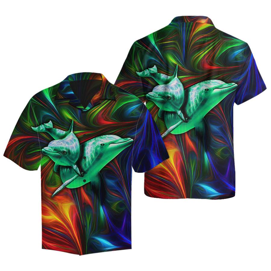 Colorful Dolphin Unisex Hawaii Shirts Pi13102001