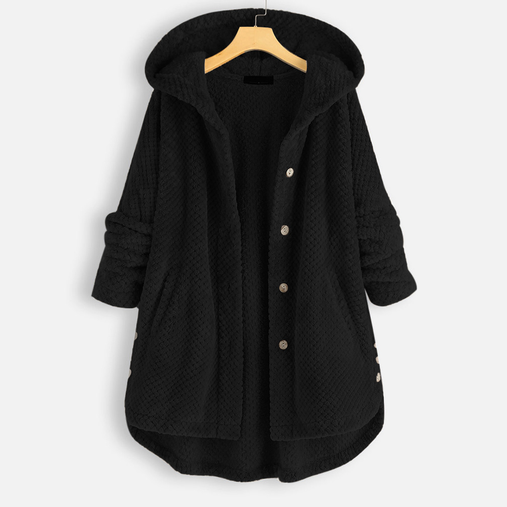 8XL 7XL Plus Size Jacket Winter Knit Cardigan Coat for Women 2022 Hooded Fashion Jackets Mujer Black Large Knitted Cardigans alx