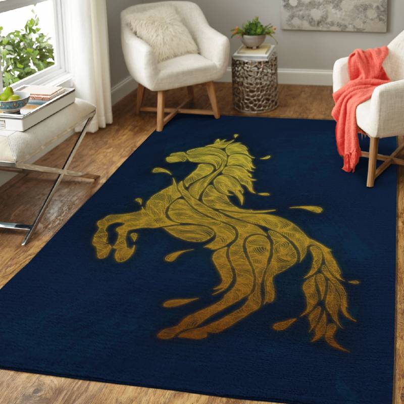 Horse in lines – Animals Area Rug Carpet