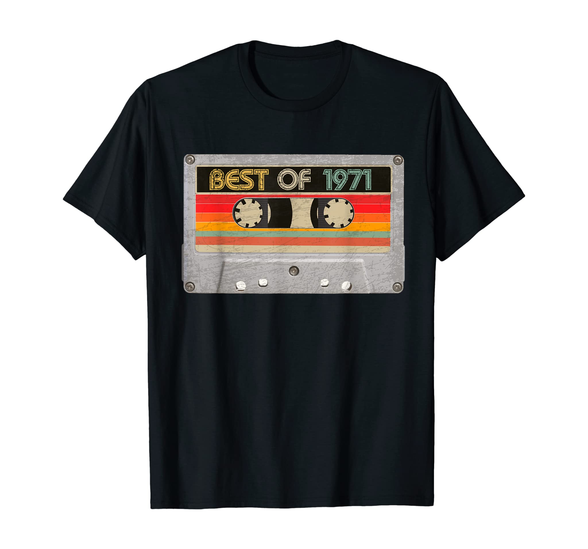 Best Of 1971 49Th Birthday Gifts Cassette Tape Vintage T-Shirt