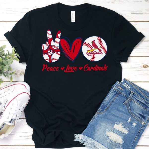 Peace Love Cardinals Tee