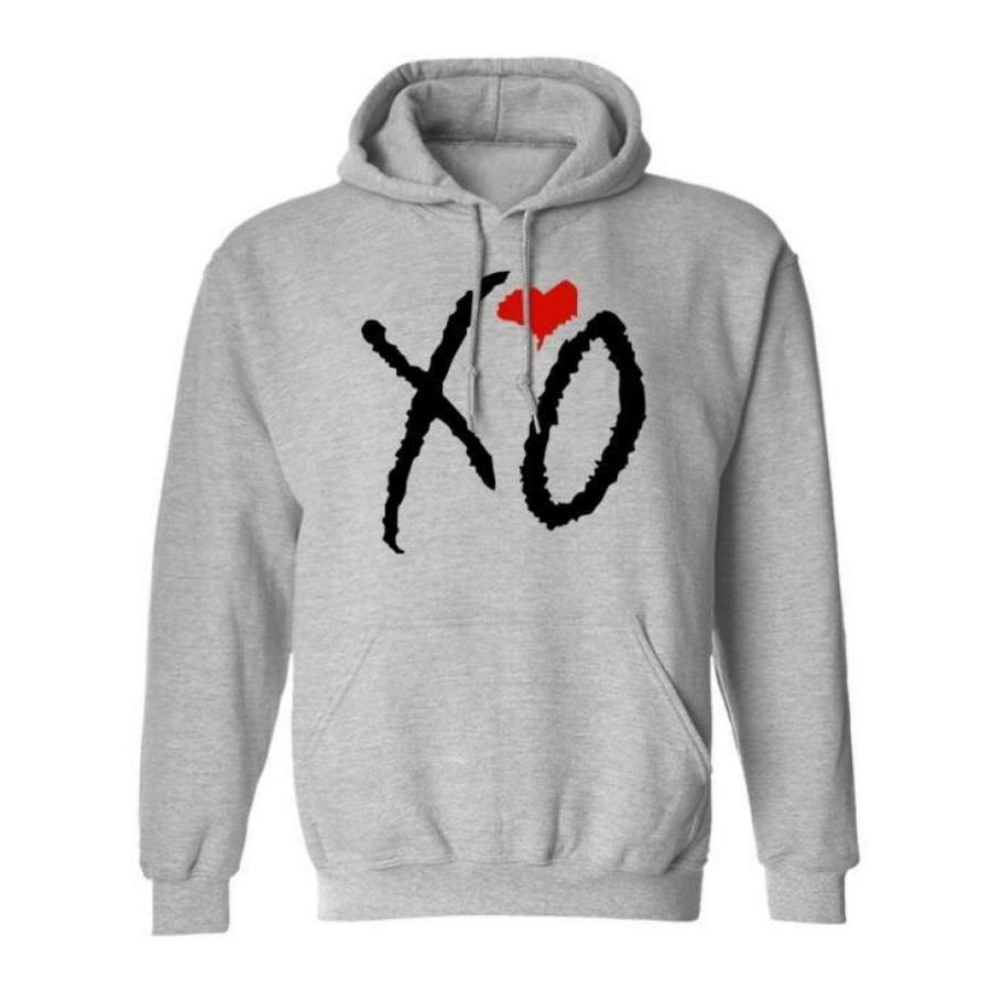 Men Sportswear Fashion XO OWL Gold Print Hoodies Pullover Hip Hop Tracksuit Sweatshirts Hoodie