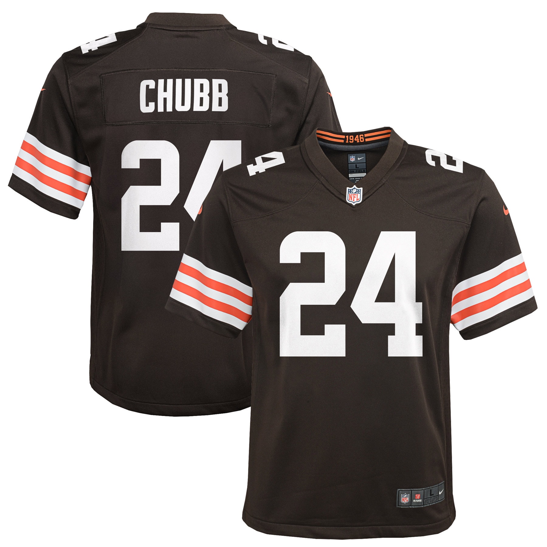 Nick Chubb Cleveland Browns Youth Game Jersey – Brown 2