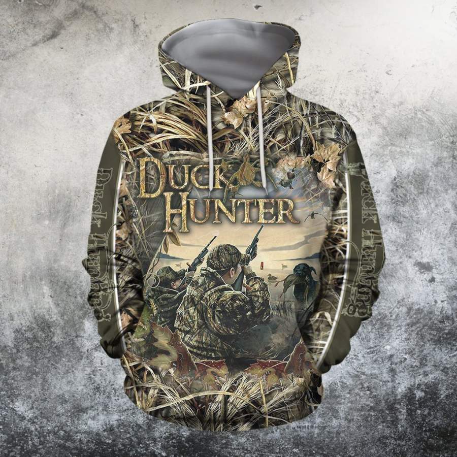 3D All Over Printed Duck Hunter Hoodie