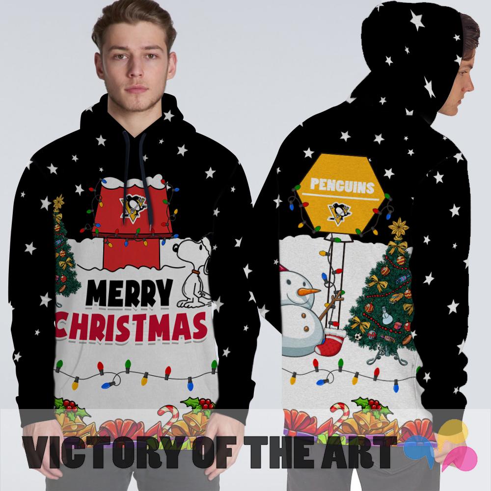 Funny Merry Christmas Pittsburgh Penguins Hoodie 2019