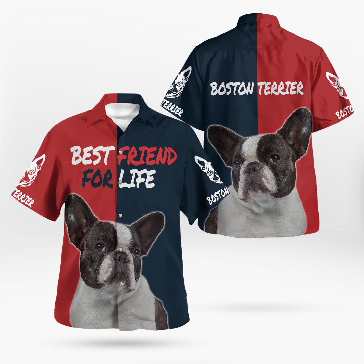 Boston Terrier Best Friend For Life Hawaiian Shirt, Boston Terrier Hawaiian Shirt, Aloha Shirt For Dog Lover