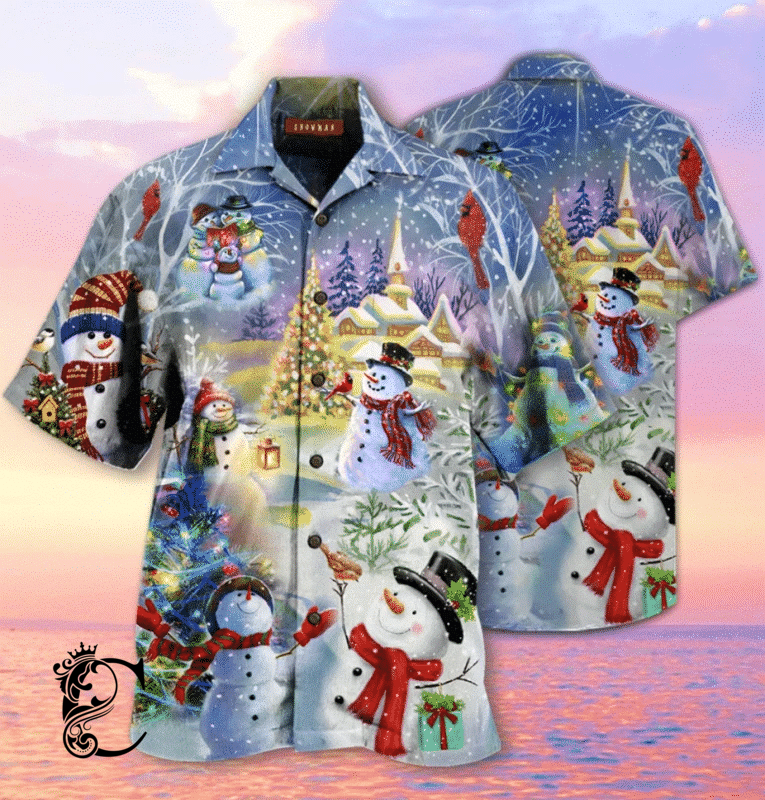 Beach Shirt Find Snowman Hawaiian Shirt- Chillicothemall