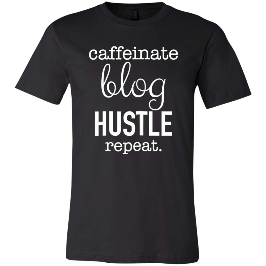 AGR Caffeinated Blog Hustle Repeat T-Shirt  USA