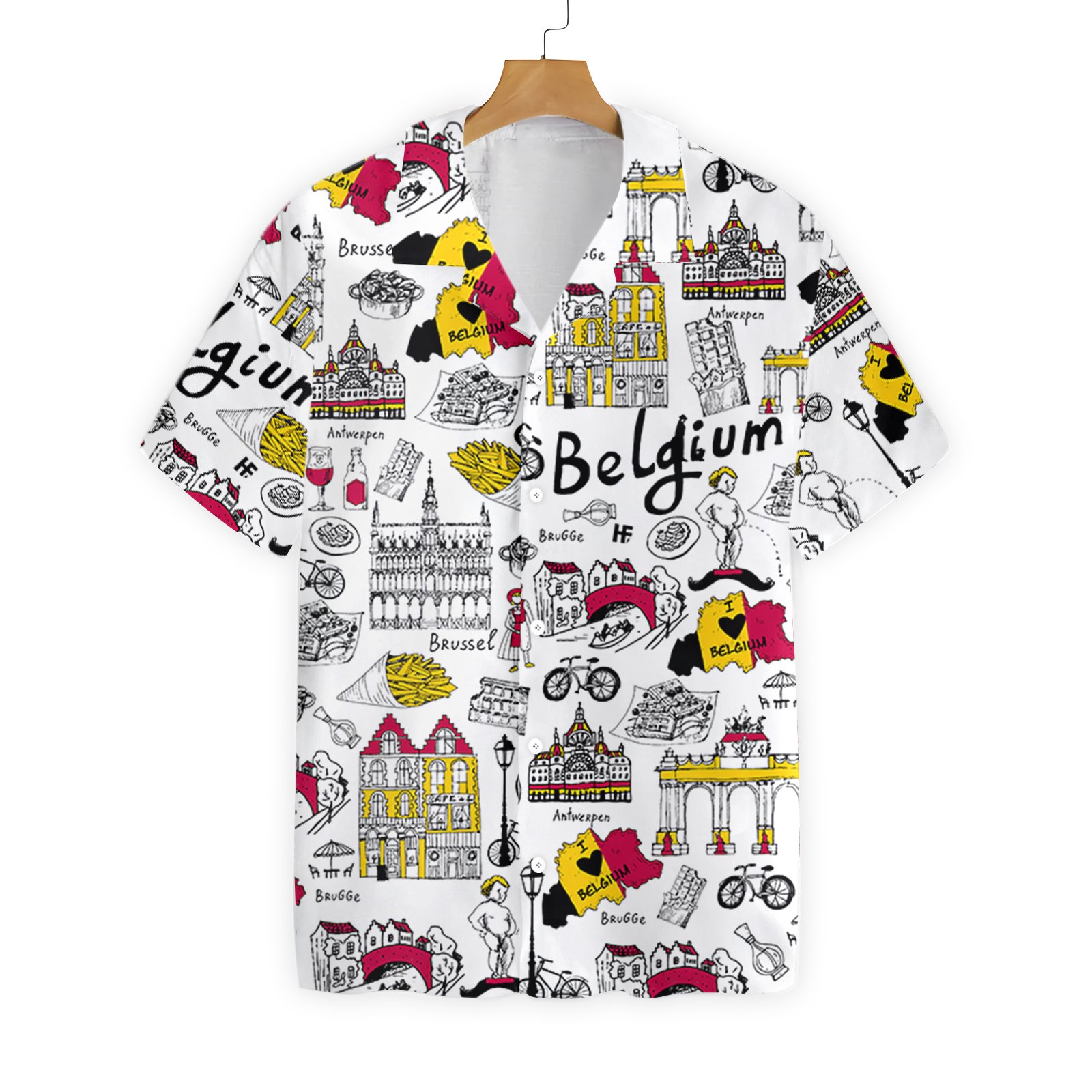 I Love Belgium Doodle 0207 Hawaii Shirt Ha76660