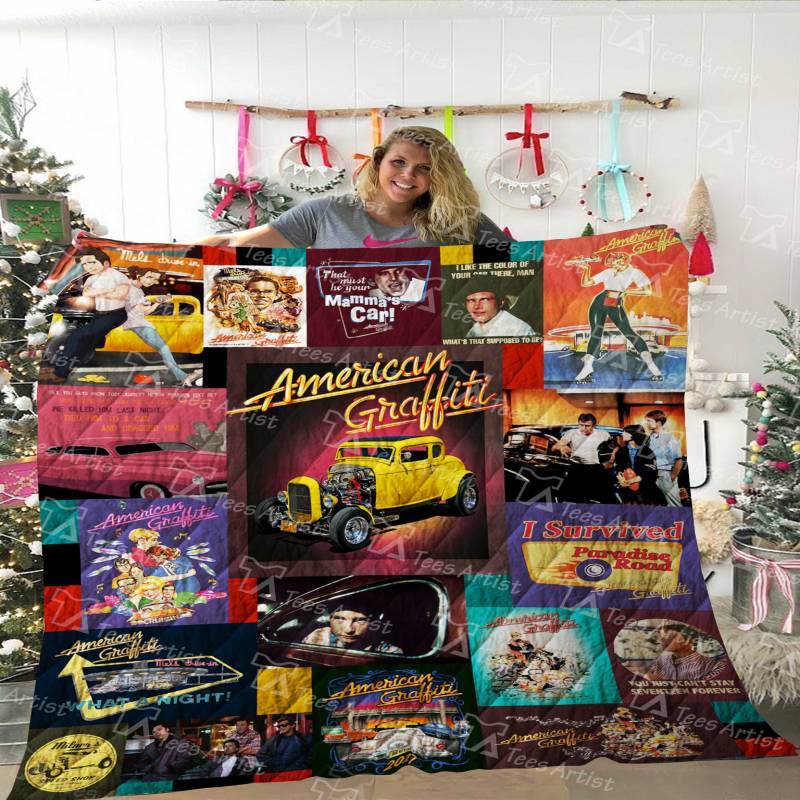 American Graffiti Quilt Blanket 02063