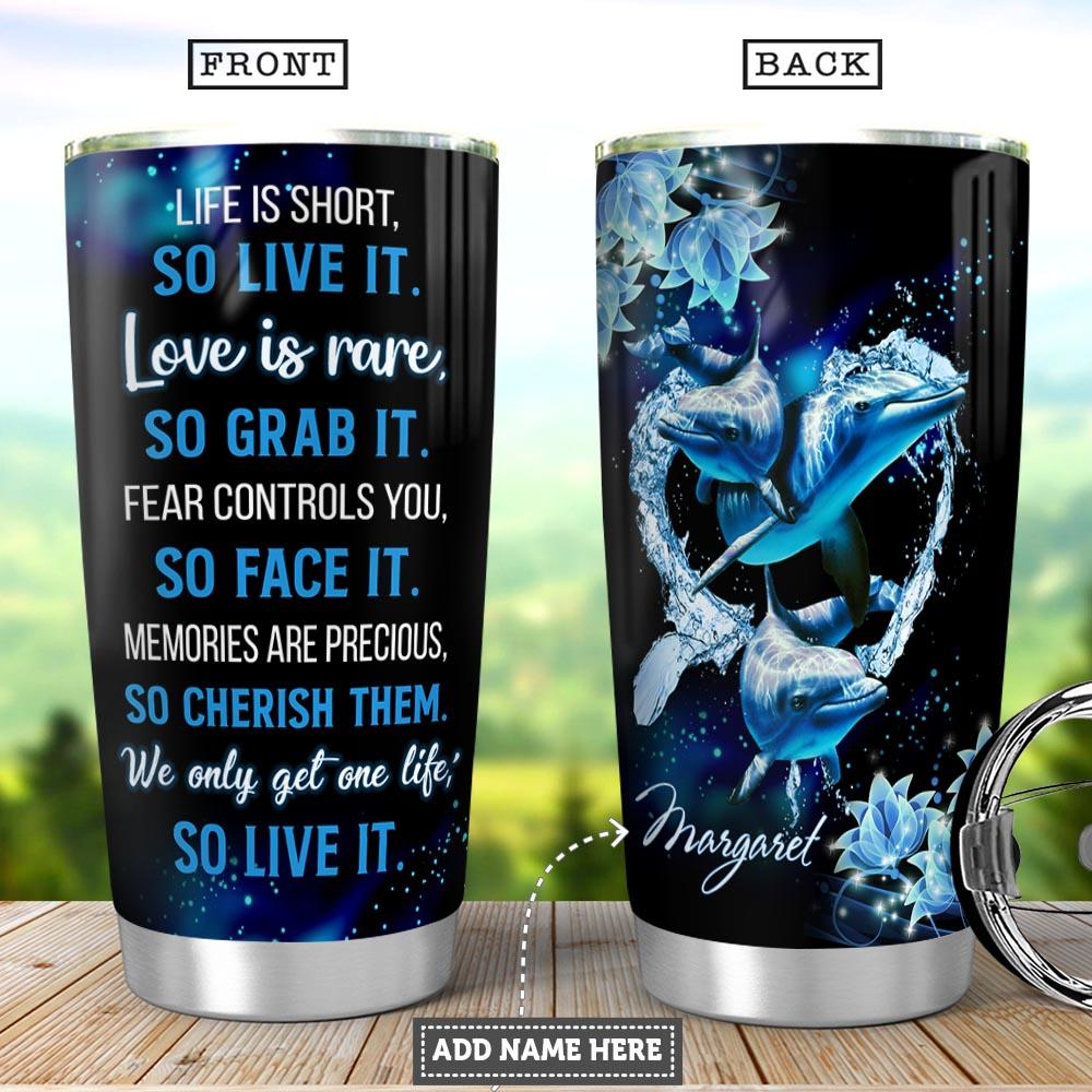 Dolphin Personalized Pyr1811010 Stainless Steel Tumbler