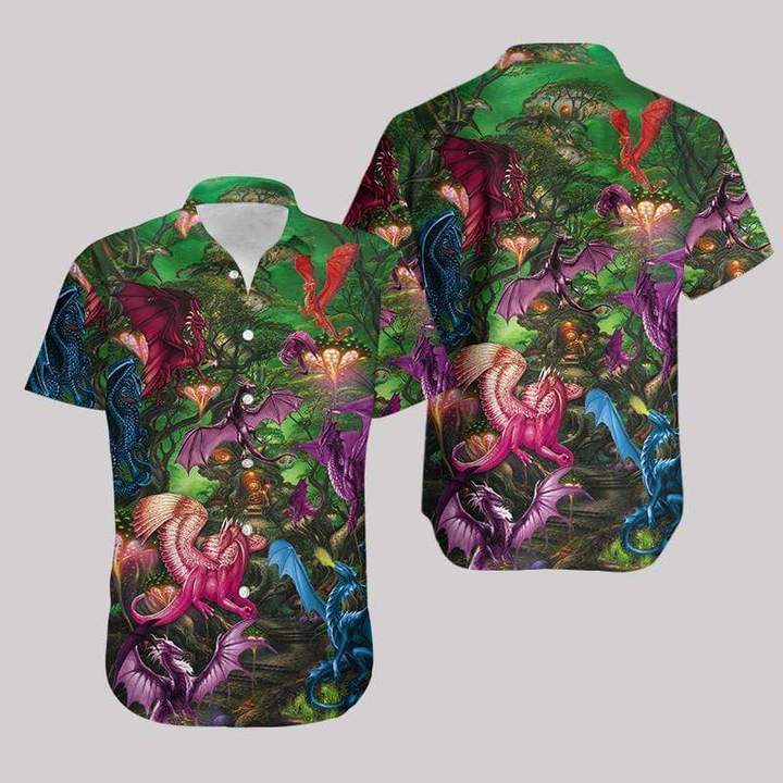 Magical Dragon In The Forest Hawaii Shirt For Men And Women Ha62078