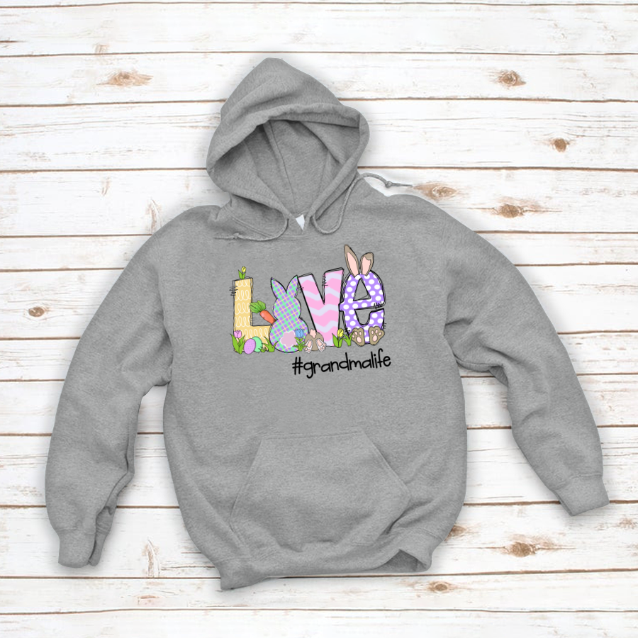 Love Easter Bunny Grandma Life Hoodie